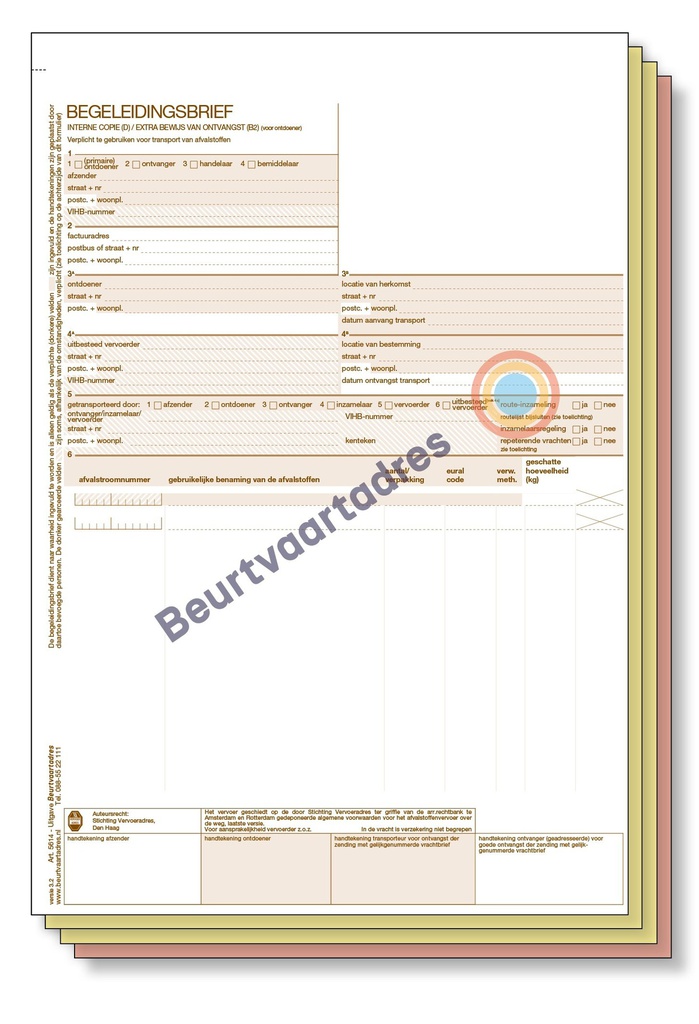Begeleidingsbrief 4-voud handmatige set (volgorde 1,2,3,4)