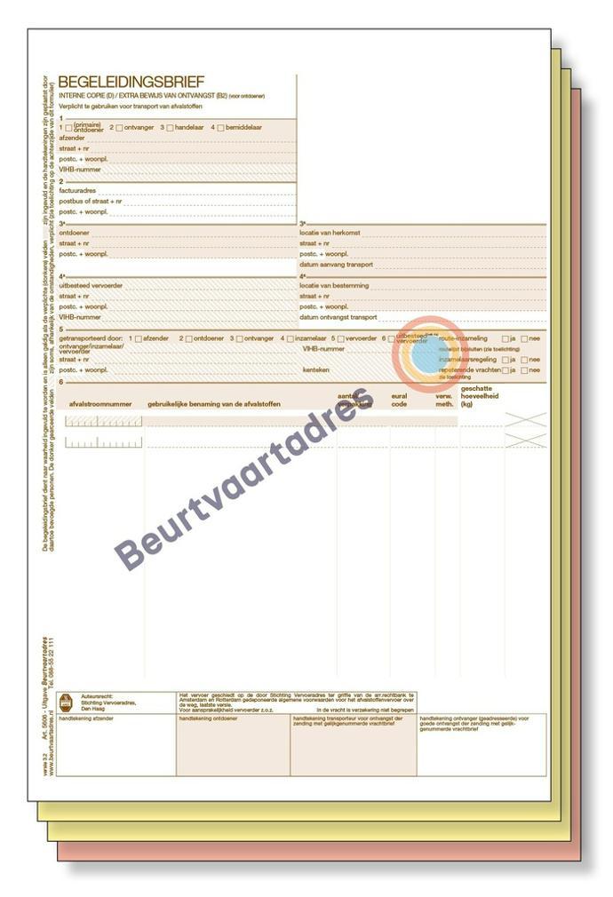 Begeleidingsbrief afvalstoffen