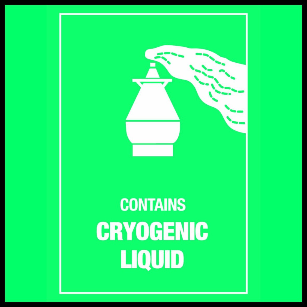 Cryogenic Liquid etiket (papier strook) 74 x 105 mm