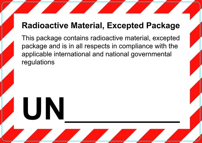 Etiket Radioactive Material etiket 74 x 105 mm