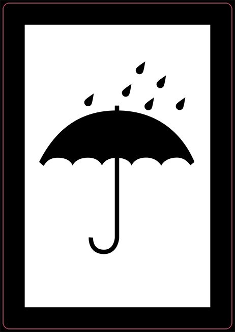 Tegen Vocht Beschermen etiket (polypropyleen op rol) 74 x 105 mm