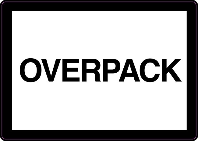 Overpack etiket (papier rol) 74 x 105 mm