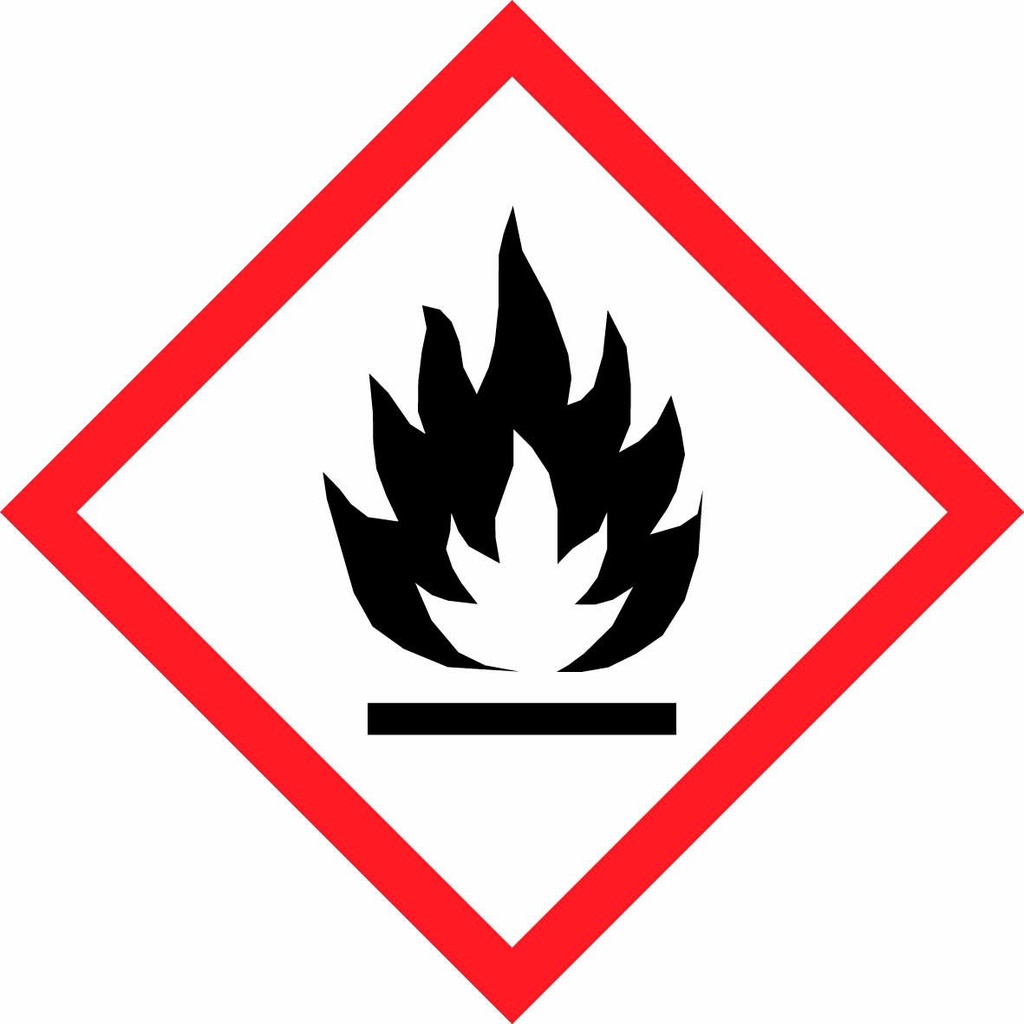 GHS F - Flammable etiket 10 x 10 mm
