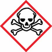 GHS T - Toxic etiket 10 x 10 mm