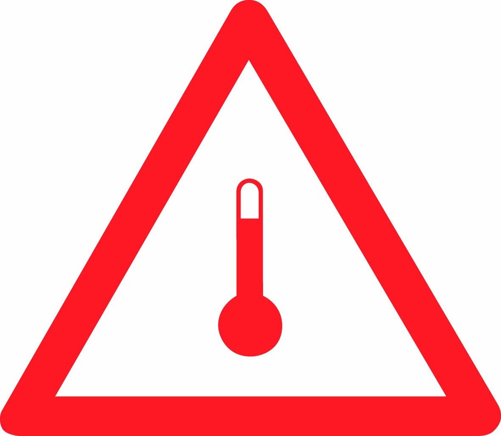 Elevated Temperature etiket (vinyl los) 250 x 250 mm