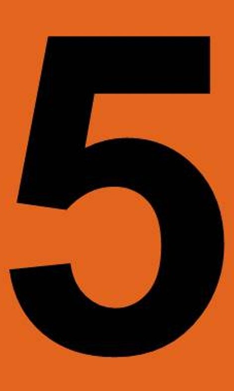 Nr. 5 t.b.v. Kemlerbord vinyl non-permanent 80 x 115 mm