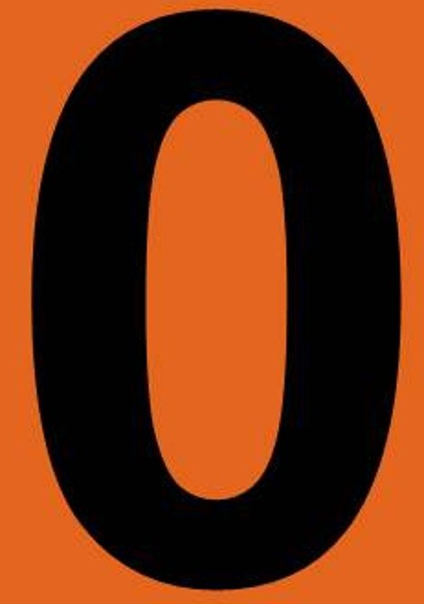 Nr. 0 t.b.v. Kemlerbord vinyl non-permanent 80 x 115 mm