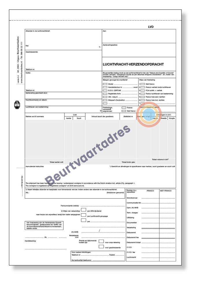 Luchtvrachtverzendopdracht