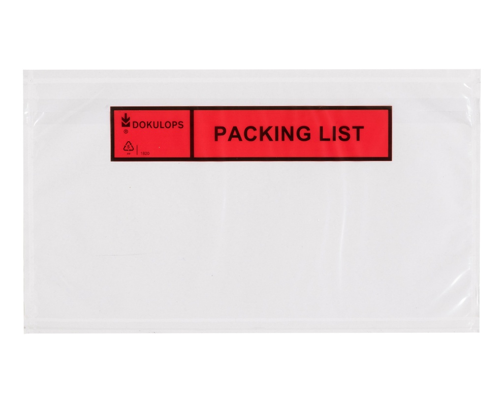 Dokulop Model A6 Packing List Inwendig formaat 160 x 115 mm