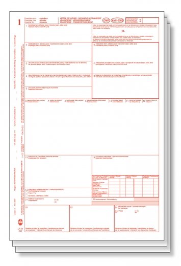CMR 3-voud laser vrachtbrief (volgorde 1,2,3)