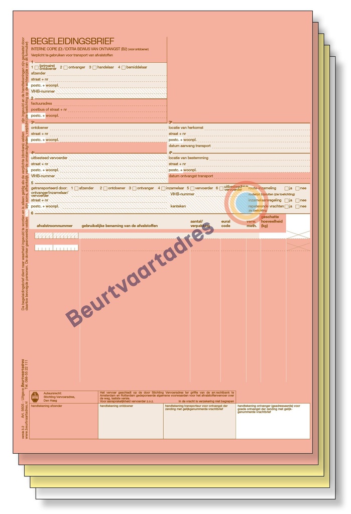 Begeleidingsbrief 5-voud laser (volgorde 5, 4, 3, 2, 1)