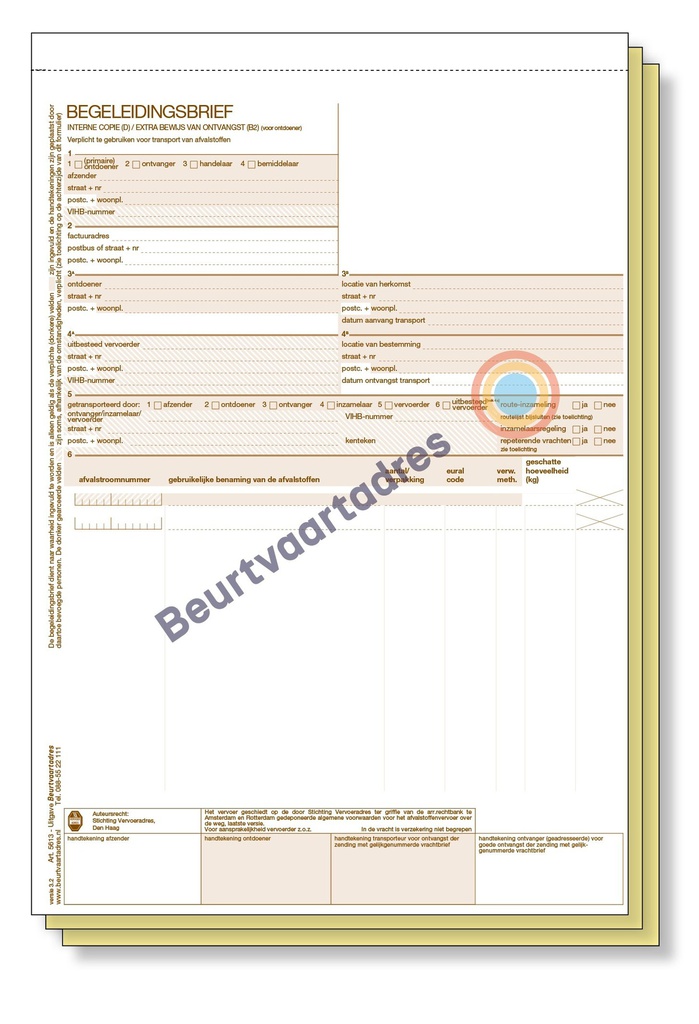 Begeleidingsbrief 3-voud handmatige set (volgorde 1,2,3)