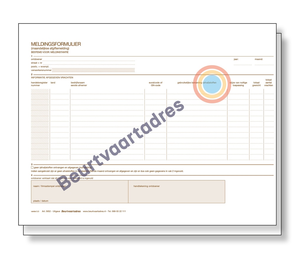 Meldingsformulier afgifte laser (volgorde 2, 1)