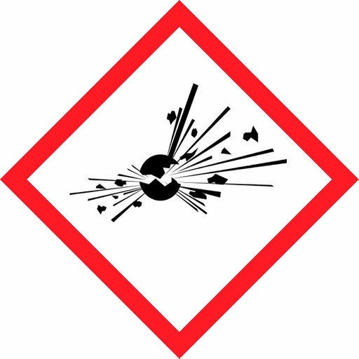 [80528] GHS E - Explosive etiket 10 x 10 mm