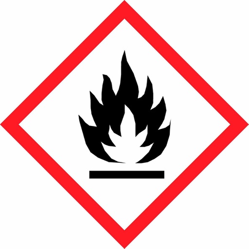[80532] GHS F - Flammable etiket 10 x 10 mm