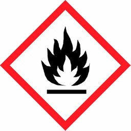 [80533] GHS F - Flammable etiket 20 x 20 mm