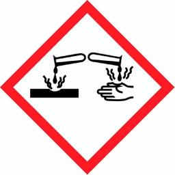 [80536] GHS C - Corrosive etiket 10 x 10 mm