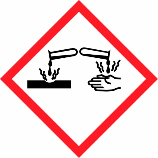 [80536] GHS C - Corrosive etiket 10 x 10 mm