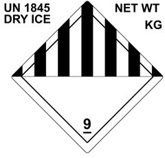 [80607] Dry Ice etiket (papier strook) 150 x 150 mm