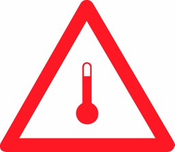[80608] Temperature etiket (vinyl strook) 250 x 250 mm