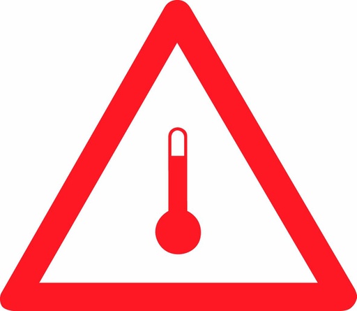 [80608] Elevated Temperature etiket (vinyl los) 250 x 250 mm