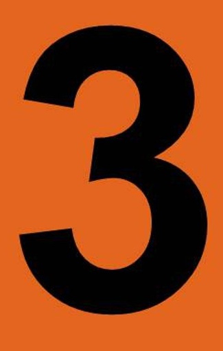 [80617] Nr. 3 t.b.v. Kemlerbord vinyl non-permanent 80 x 115 mm