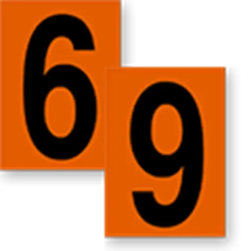 [80620] Nr. 6 / 9 t.b.v. Kemlerbord vinyl non-permanent 80 x 115 mm