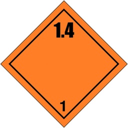 [81506] Klasse 1 Explosive etiket (1.4) 100 x 100 mm