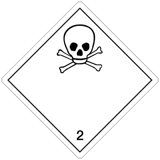 [82411] Klasse 2 Toxic Gas etiket 100 x 100 mm