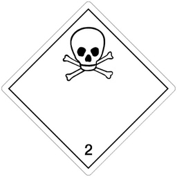 [82412] Klasse 2 Toxic Gas etiket 100 x 100 mm