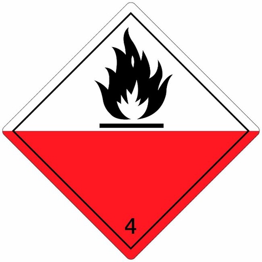 [84506] Klasse 4.2 Spontaneously Combustible etiket ( zonder tekst) 100 x 100 mm