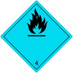 [84509] Klasse 4.3 Dangerous when wet etiket (zonder tekst) 100 x 100 mm