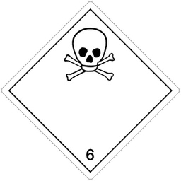 [86402] Klasse 6.1 Toxic etiket (zonder tekst) 100 x 100 mm
