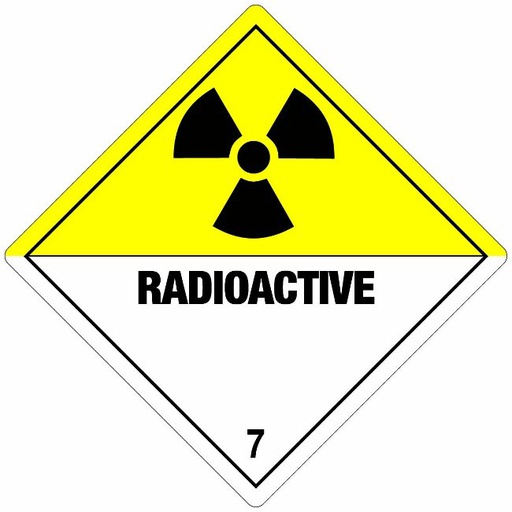 [87407] Klasse 7 Radioactive etiket 100 x 100 mm