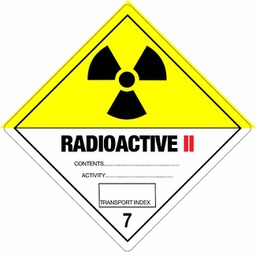 [87503] Klasse 7 Radioactive 2 etiket 100 x 100 mm