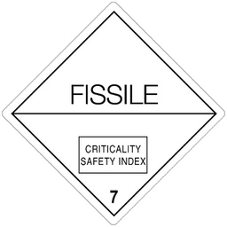 [87510] Klasse 7 Fissile etiket 100 x 100 mm