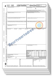 [3004N] Genummerde CMR 4-voud laser vrachtbrief  (volgorde 4,3,2,1)