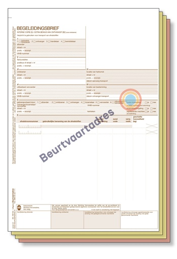 [5614B] Begeleidingsbrief 4-voud 50 handmatige sets in een blok (volgorde 1,2,3,4)