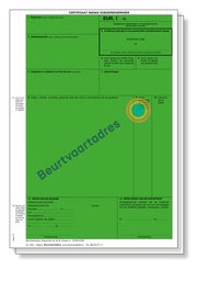 [3242] Certificaat goederenverkeer EUR1 2-voud laser