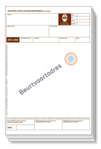 [1501] AVC 3-voud laser vrachtbrief OVAL