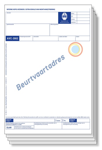 [1505] Remboursvrachtbrief 4-voud laser Model OLAR