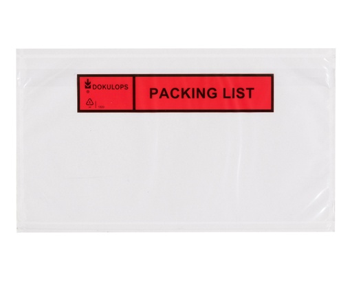 [2513] Dokulop Model EA5/6 Packing List Inwendig formaat 220 x 115 mm