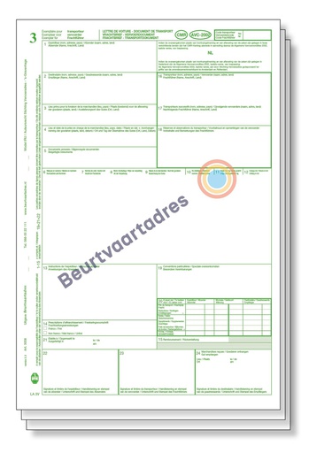 [3008] CMR 3-voud laser vrachtbrief (volgorde 3,2,1)