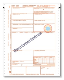 [3118] CMR 3-voud ketting vrachtbrief  gepersonaliseerd (volgorde 1,2,3)