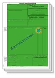 [3342] Certificaat goederenverkeer EUR1 3-voud laser