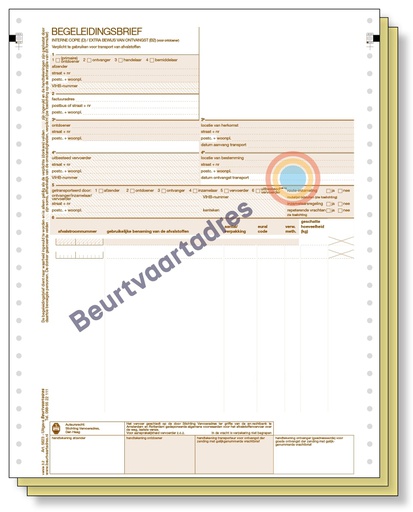 [5723] Begeleidingsbrief 3-voud kettingformulier (volgorde 1,2,3) gepersonaliseerd