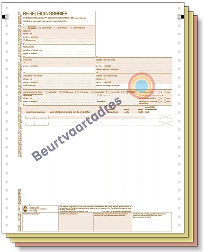 [5724] Begeleidingsbrief 4-voud kettingformulier (volgorde 1,2,3,4) gepersonaliseerd